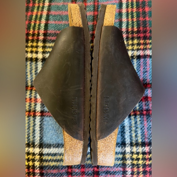 Birkenstock Black Leather Zurich Sandals Size 7.5/38/245 - Picture 4 of 6